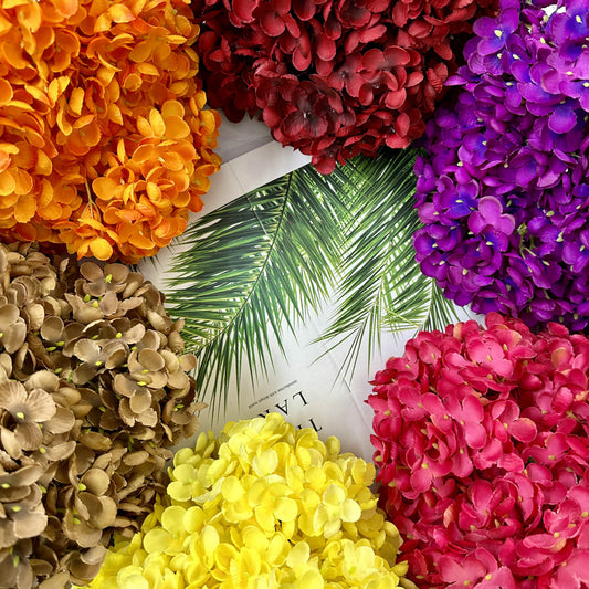 A 5 head Meiyu hydrangea decoration simulated flower wedding arrangement polished cloth fake flower hotel decoration hydrangea