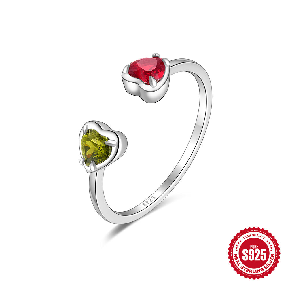 A S925 sterling silver adjustable open ring