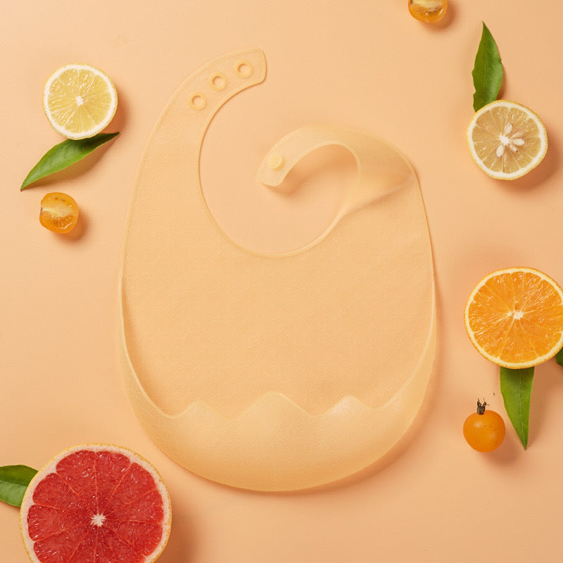 Baby silicone bibs, baby eating bibs, waterproof rice pockets,saliva napkins 0.08kg