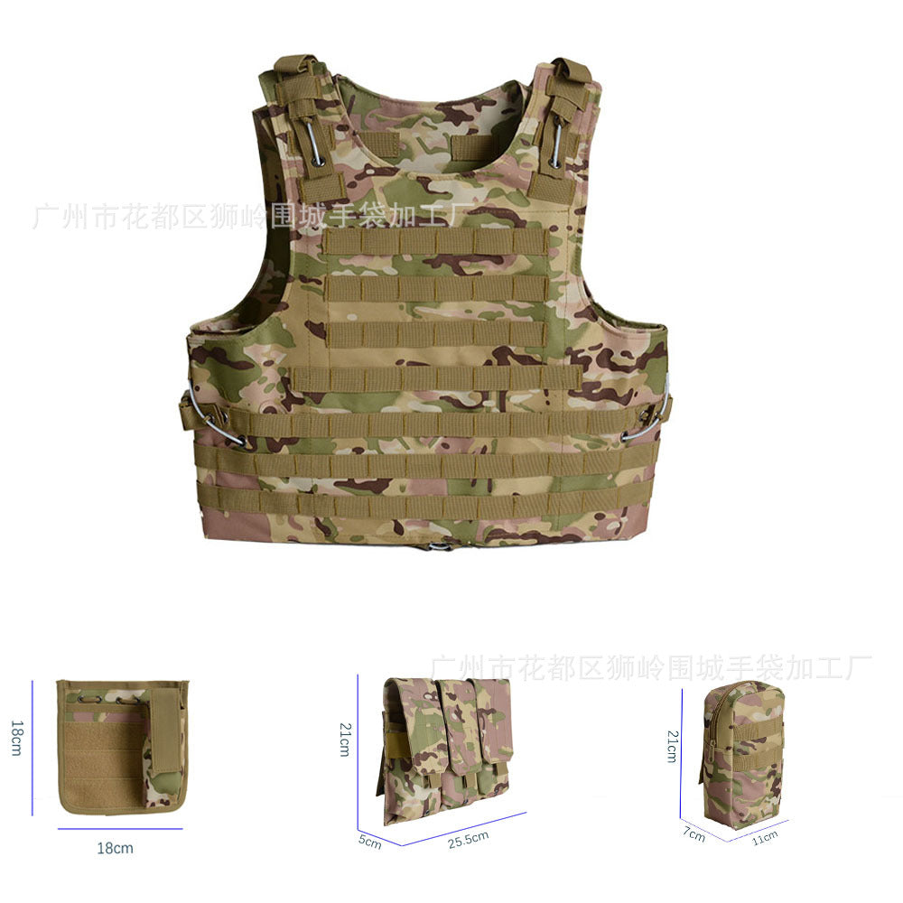 Amphibious tactical vest, python camouflage molle system, cycling sports outdoor tactical vest, real CS