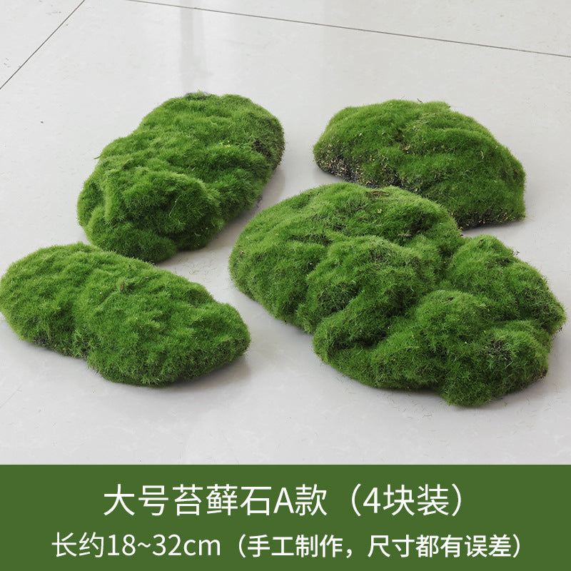 A simulated plant wall accessories with grass decoration background wall simulated moss stone moss moss hair planting stone