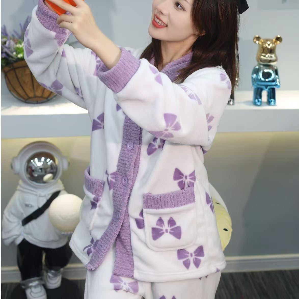 A thermal pajama set