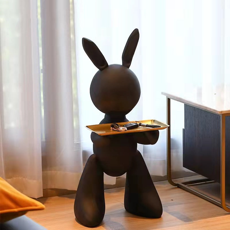 A rabbit resin creative ornament