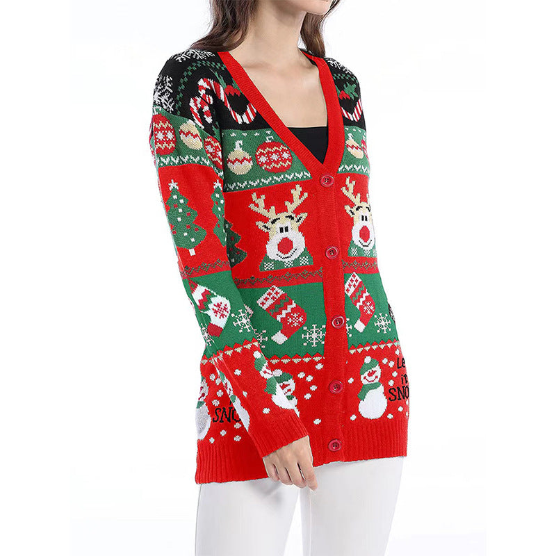 A knit sweater jacket
