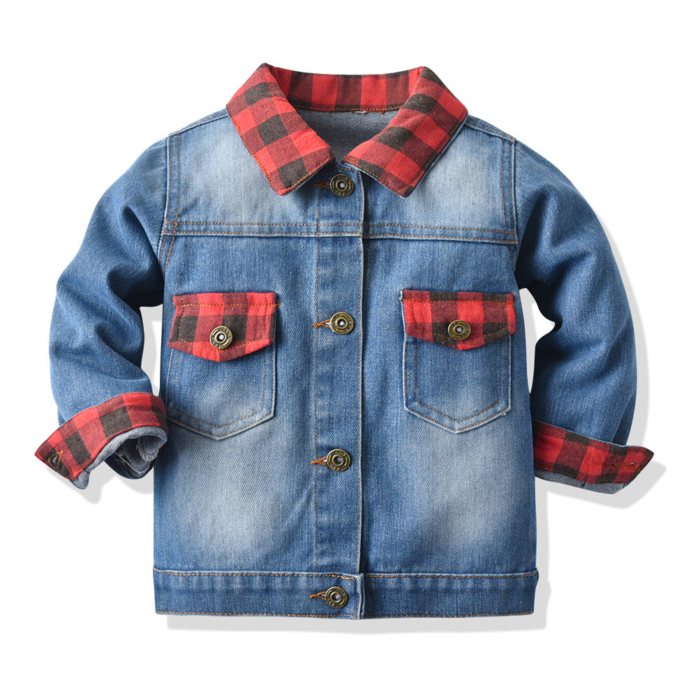 A children's tie-dye denim jacket