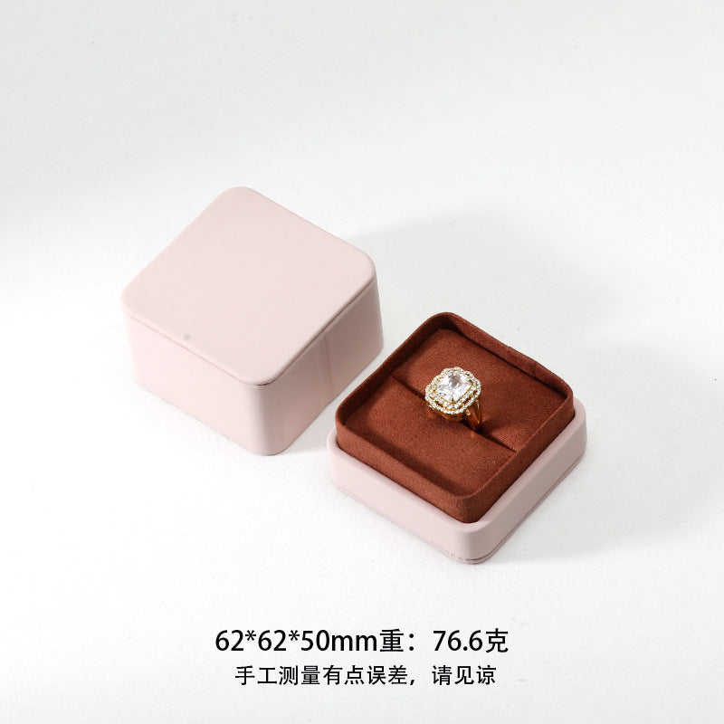 A leather jewelry box