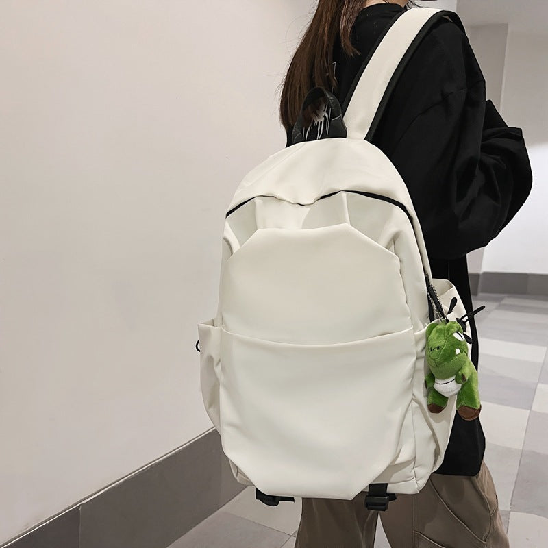A junior high school student schoolbag female nylon backpack male ins college style backpack female college student wear-resistant backpack