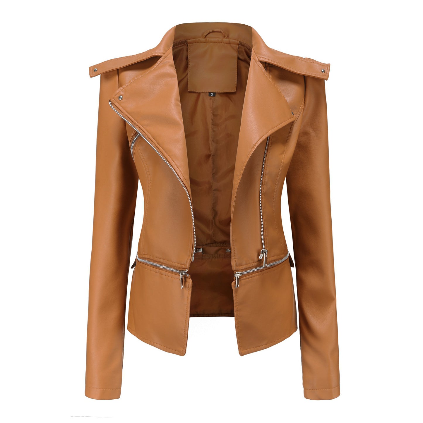 A women's leather jacket