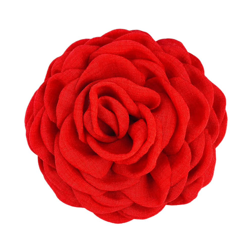 A Caro9cm Internet celebrity with the same baked edge hair grab flower 12cm Lolis burnt edge flower with brooch hairpin pin - Mixbatch