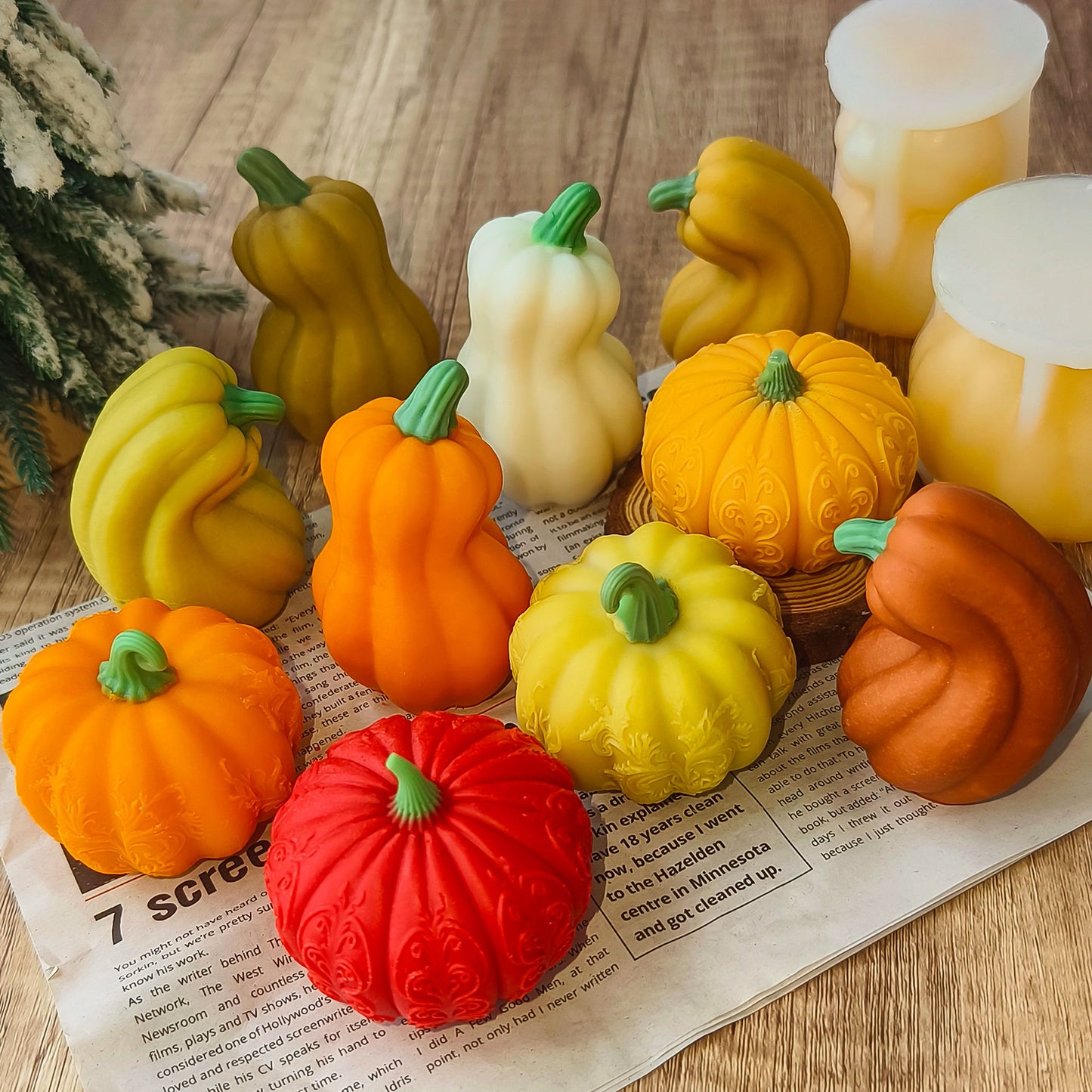 A Pumpkin ornament silicone mold