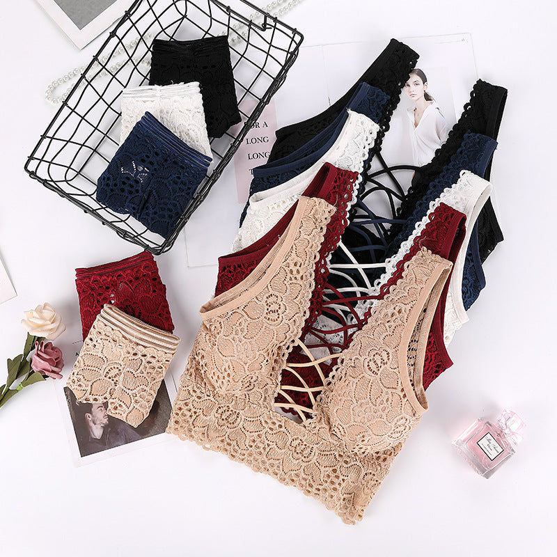 A lace underwear suit