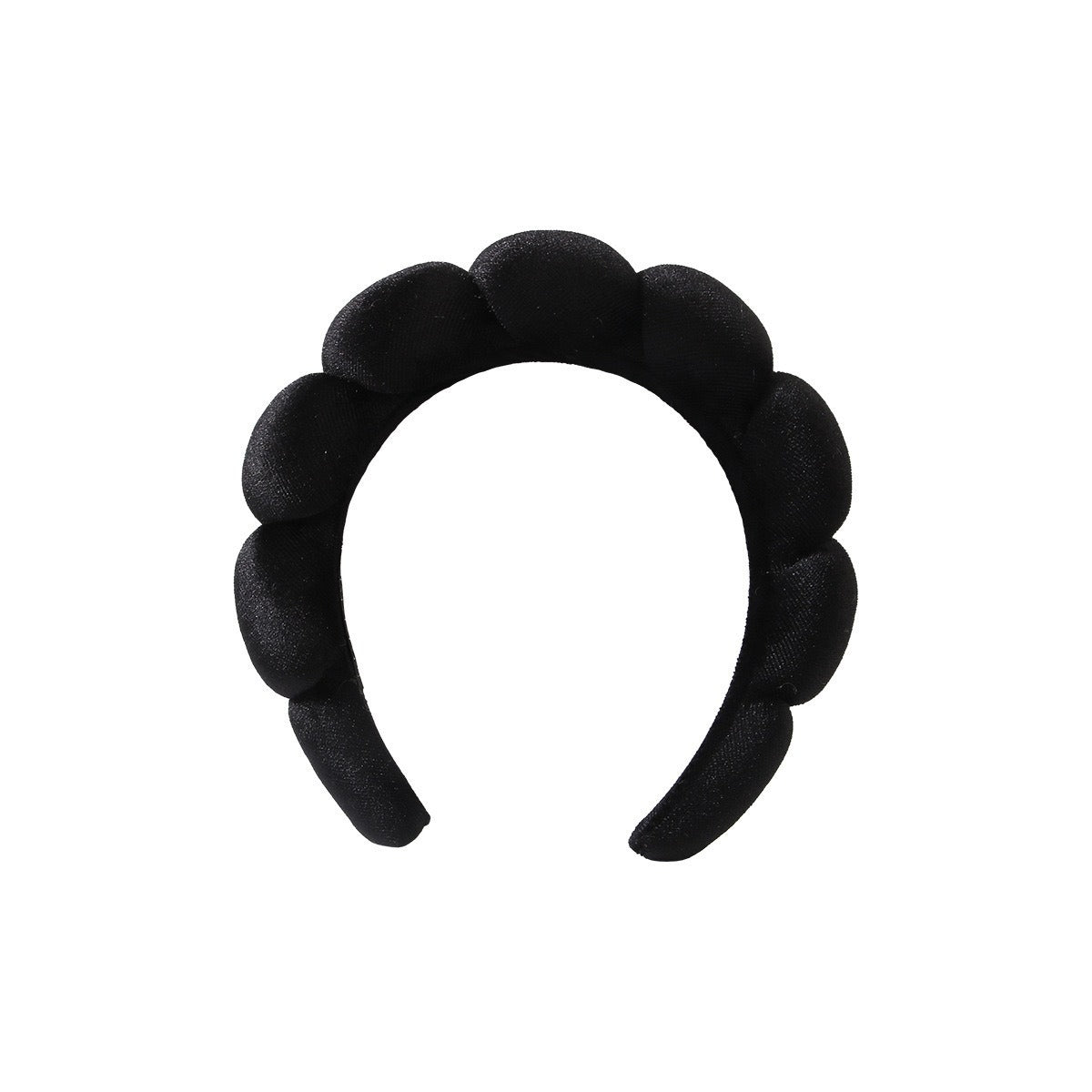 A Golden Velvet Cloud Headband Women's High Cranium Top Wash Headband Simple Solid Color Versatile Headband Hair Accessories