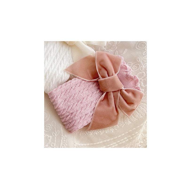 A flannel bow children's socks heel-less lace knee stockings baby medium stockings baby socks - Mixbatch