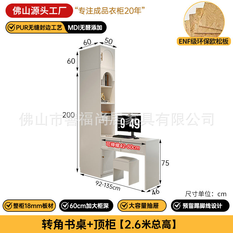 A The solid wood wardrobe with OSB board ENF grade melamine paint finish