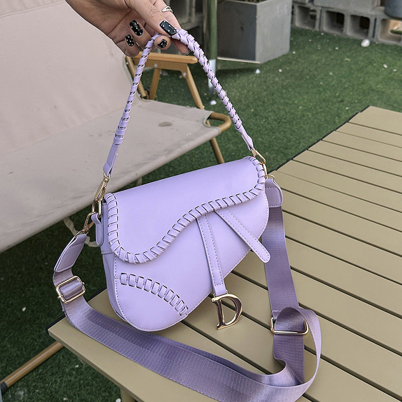 A new handbag bag women's shoulder handmade saddle bag underarm crossbody