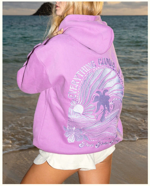 A sweater embroidered sweater
