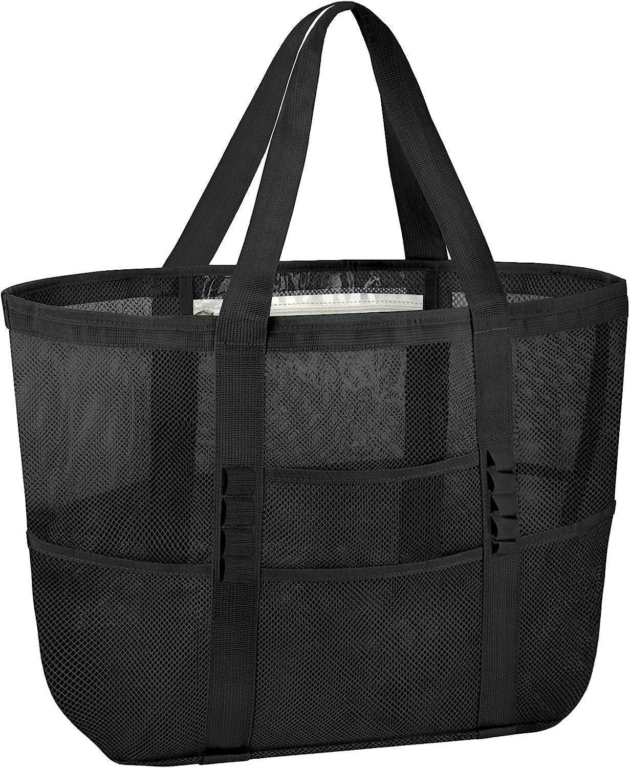 A mesh eye bag mesh portable beach bag large capacity toy storage bag bathroom wash swimming bag