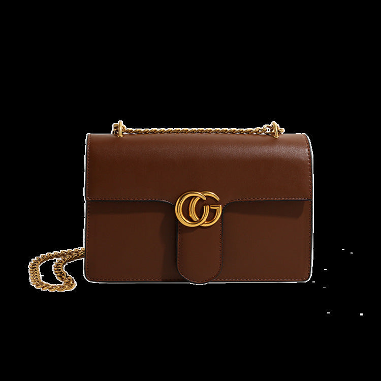 A new fashion chain pu small square bag oblique span bag portable bags