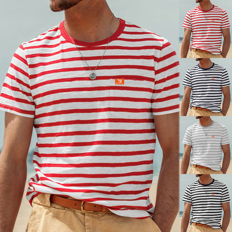 A striped short-sleeved T-shirt