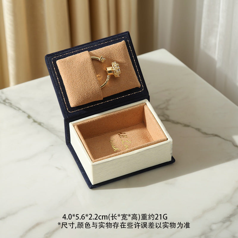 A clamshell jewelry box custom LOGO