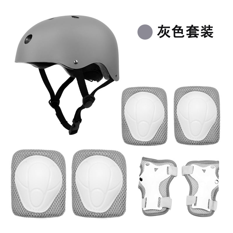 A Children's Roller Skating Helmet and Protective Gear Set