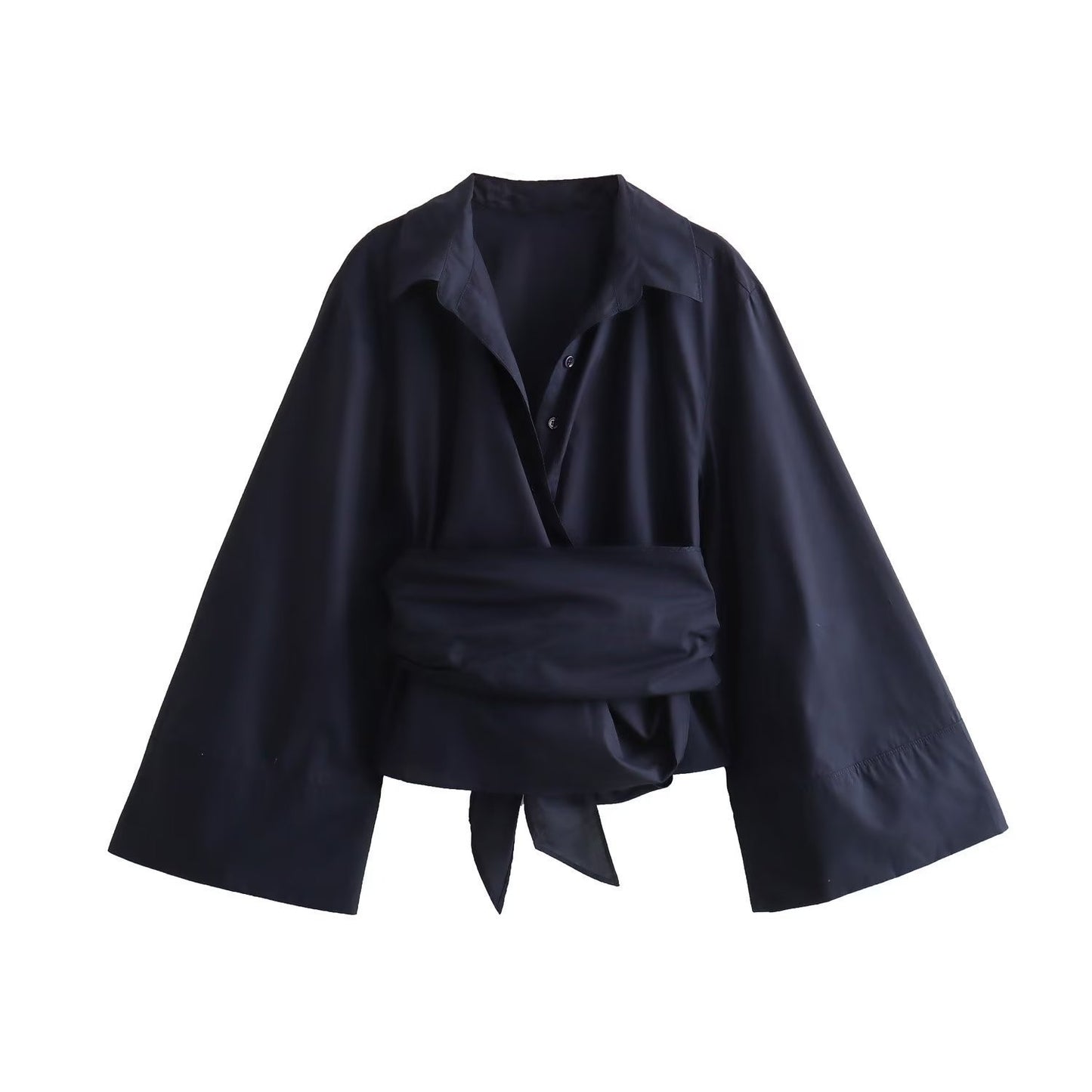A long-sleeved blouse