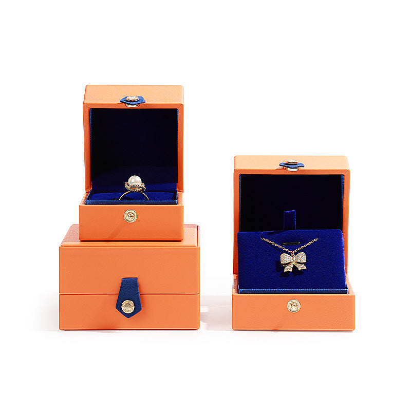 A PU leather jewelry box