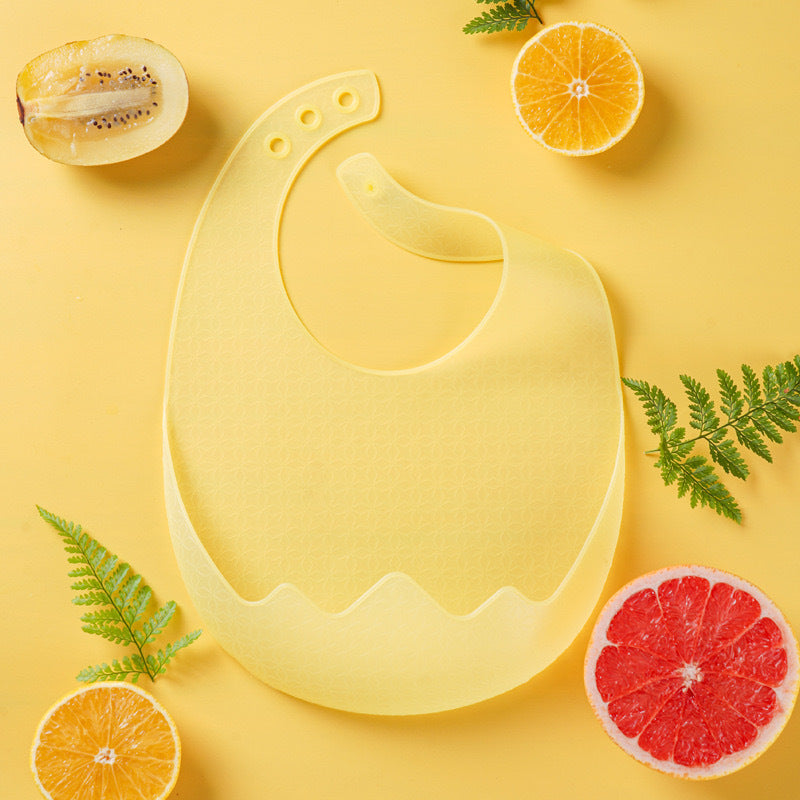 Baby silicone bibs, baby eating bibs, waterproof rice pockets,saliva napkins 0.08kg