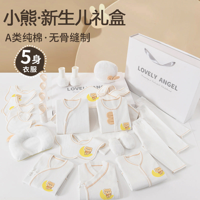 A3 Baby Clothes Newborn Gift Box Class A Pure Cotton Set Full Moon Newborn Baby Gifts High-end Infant and Toddler Products - Mixbatch