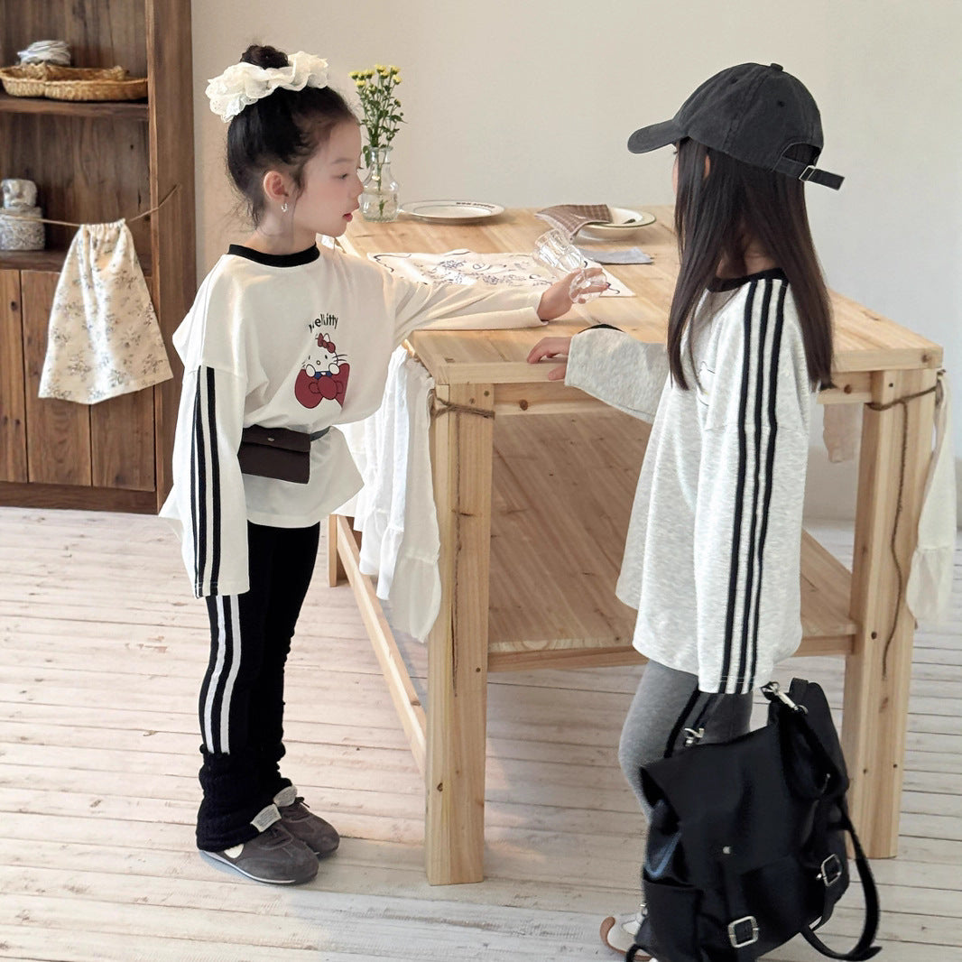 A Children's stretch slim-fit leggings