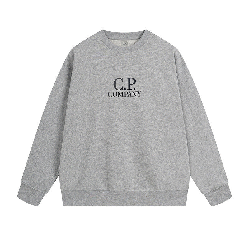 A crew neck sweater