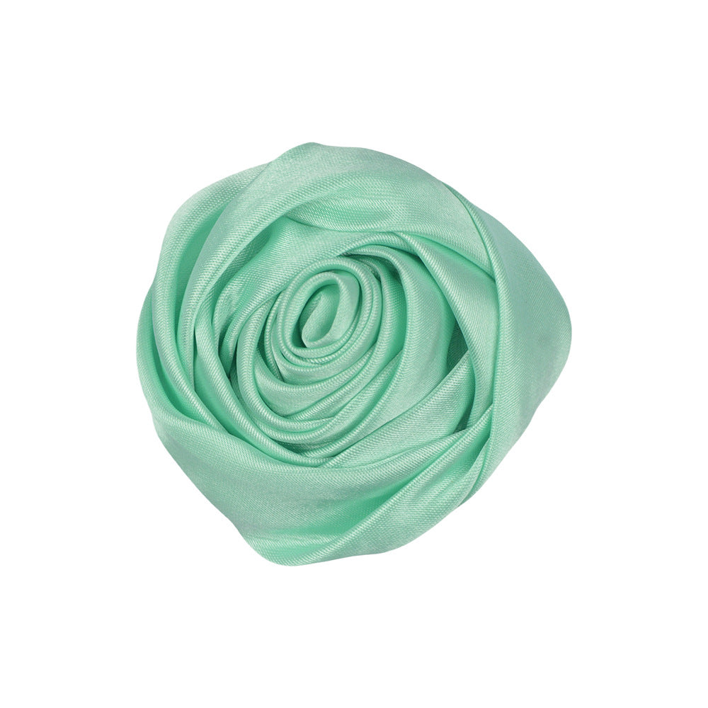 A 5.5cm satin silk cloth rose bud DIY hand bouquet corsage jewelry display case decorative jewelry flower head - Mixbatch