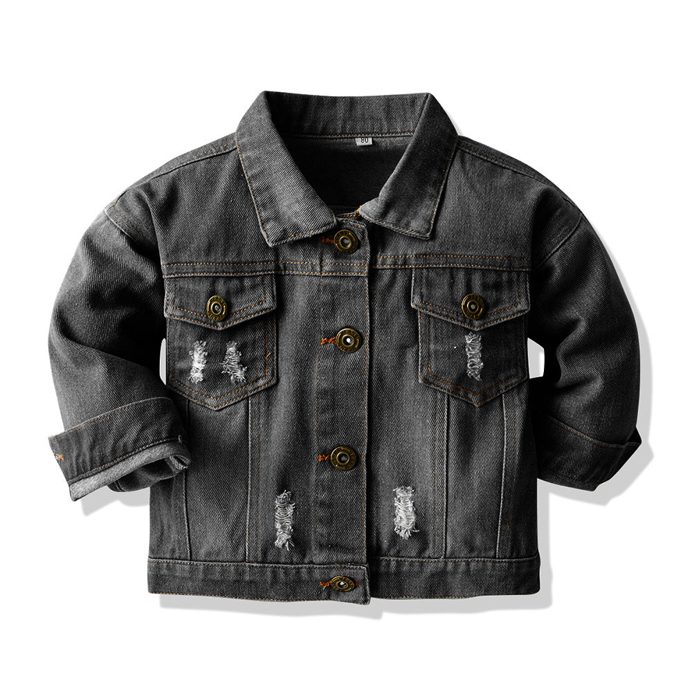 A children's tie-dye denim jacket