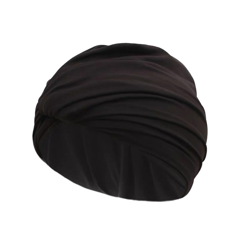 A korean new swim cap women's long hair fashion adult beach hat oversized bula head ladies hot spring swimming cap