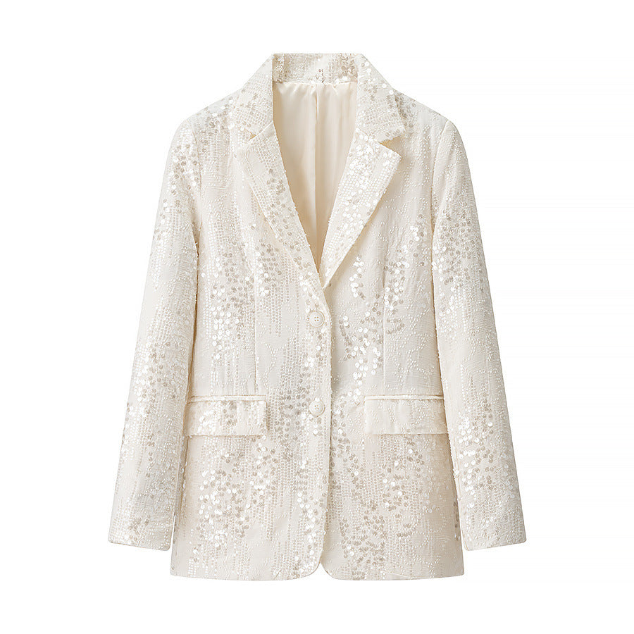 A sequined suit