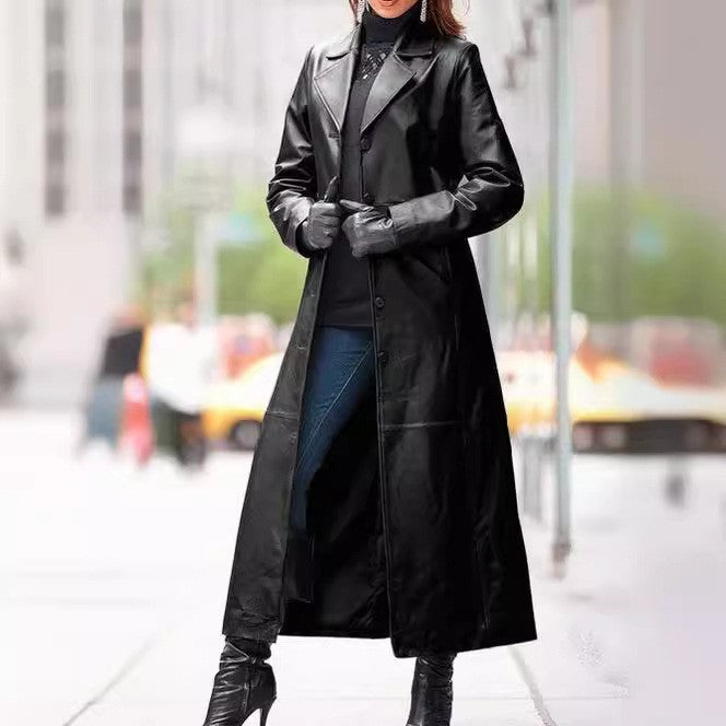 A women's leather jacket