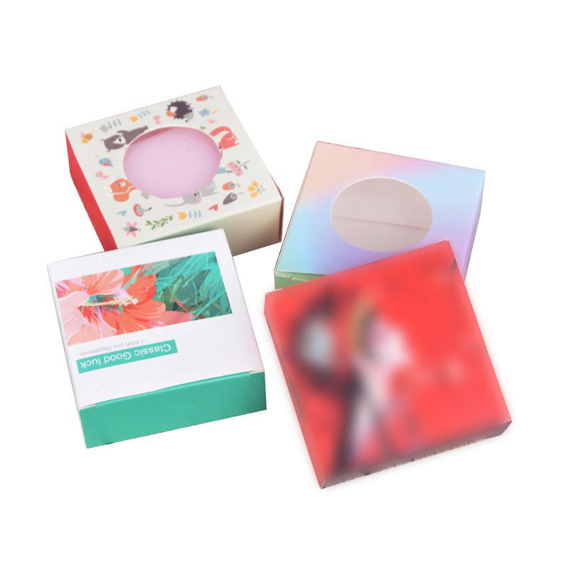 A Handmade soap small pendant packaging box, simple air cushion box, colorful cute jewelry box, sandalwood paper box MOQ: 2000PIECE - Mixbatch