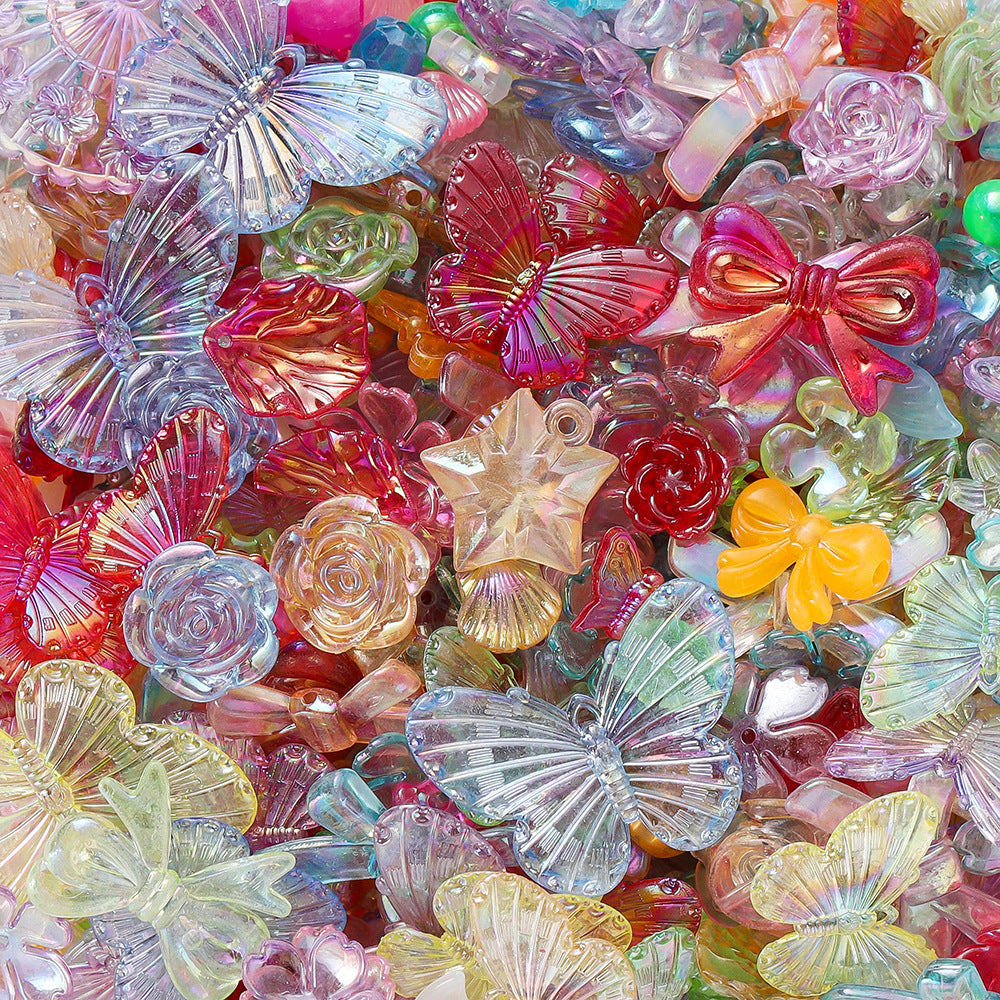 A acrylic mixed AB color beads beaded accessories, handmade DIY children's bracelets, necklaces, mobile phone chain accessories - Mixbatch