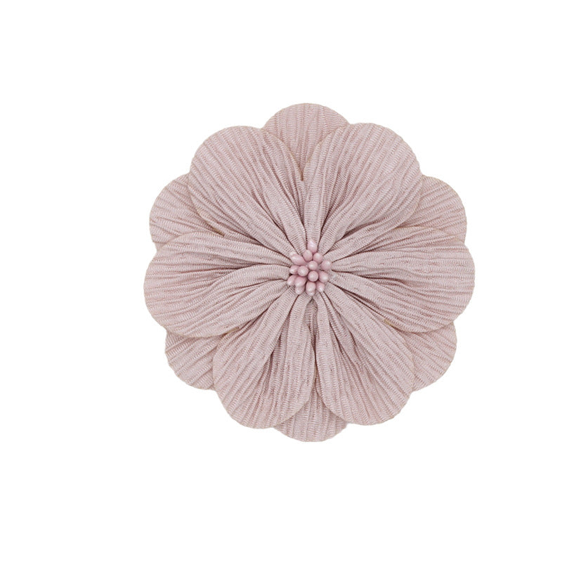 A new handmade pleated fabric flower bark pattern flower core head flower headband accessories shoes and hats flower clothing accessories 8CM - Mixbatch