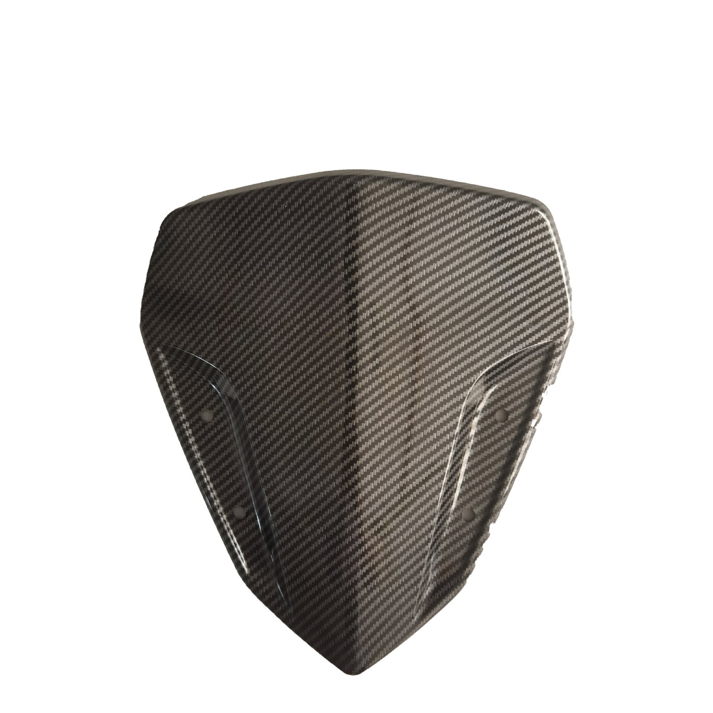 A motorcycle front windshield