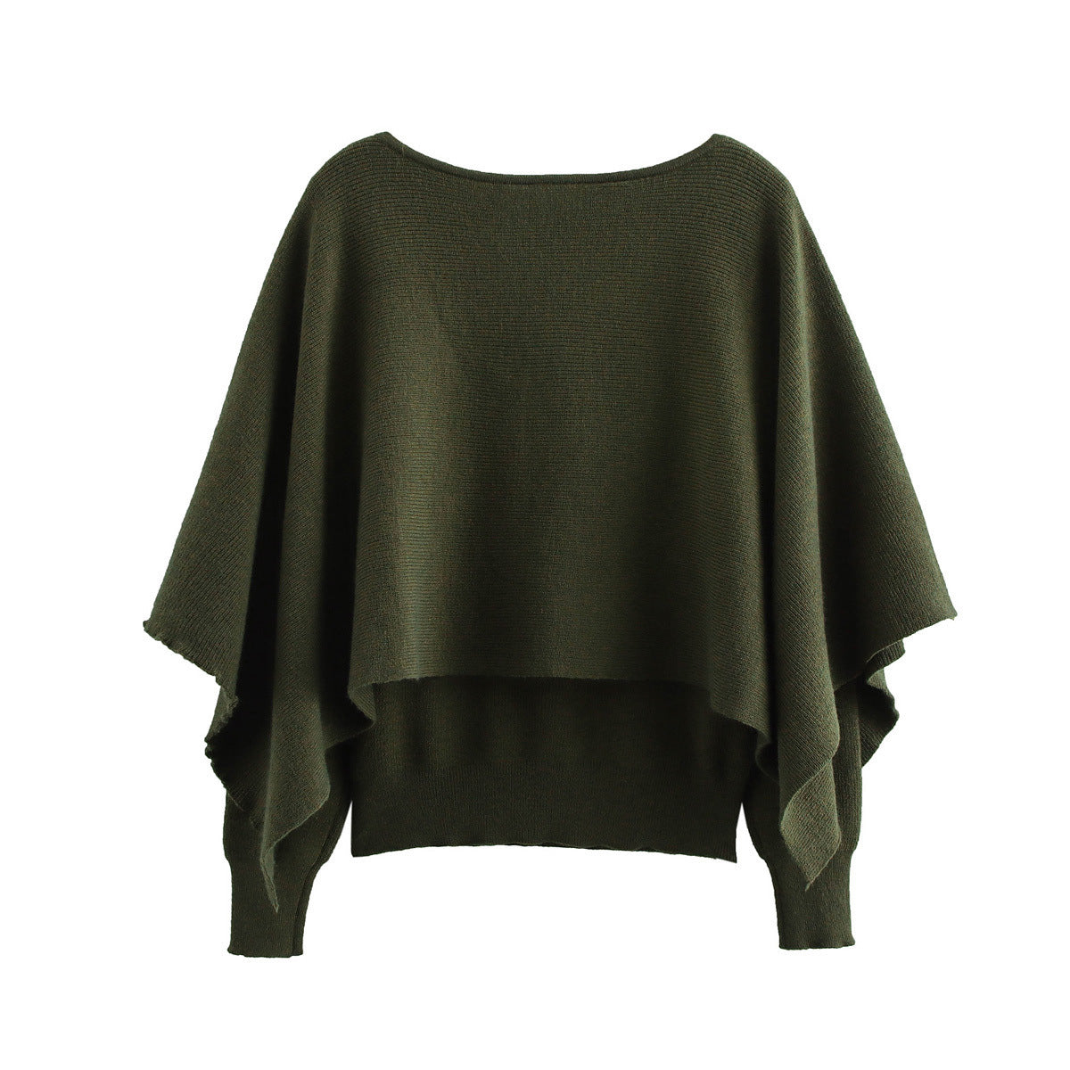 A cape knitted sweater