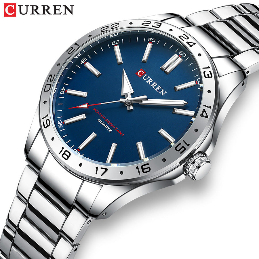 A 8452 Casual Quartz Watch Men's Watch, Steel Strap Watch, Business Men's Watch - Mixbatch