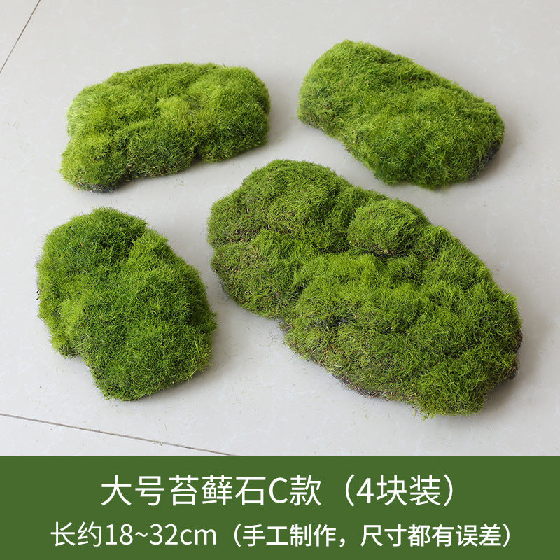 A simulated plant wall accessories with grass decoration background wall simulated moss stone moss moss hair planting stone