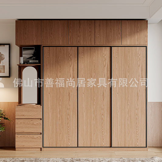A European pine board wardrobe with melamine finish