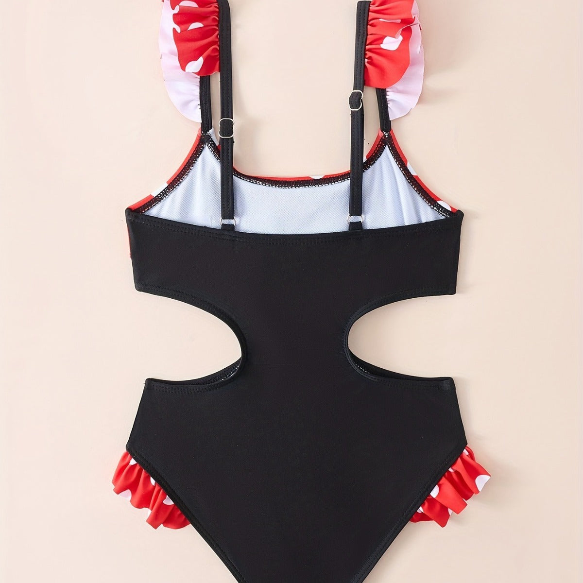 A new girls swimsuit ruffle leaf edge fish scale pattern - Mixbatch