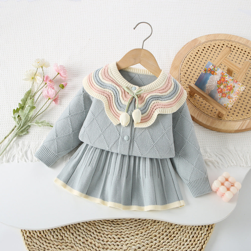 A sweater skirt set