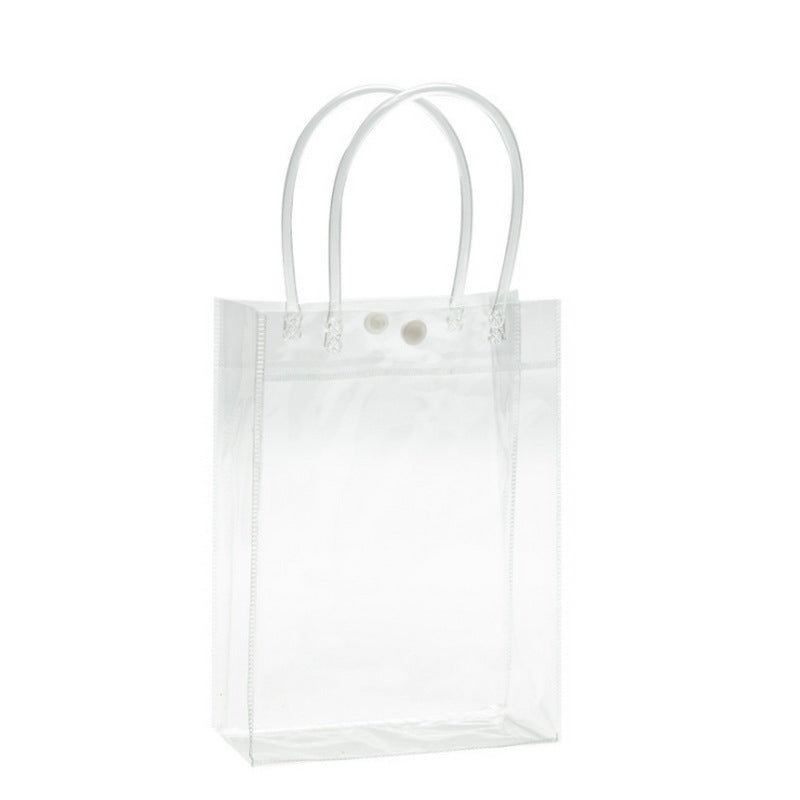 A spot stall pvc plastic tote bag transparent hose thickened red wine packaging bag gift bag