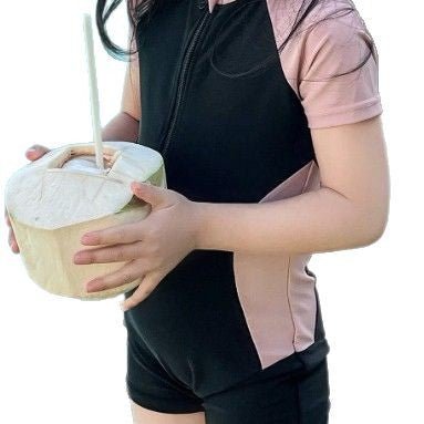 A one-piece sports short-sleeved cute schoolgirl swimsuit hot spring swimsuit - Mixbatch