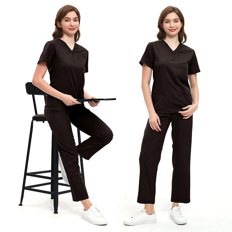 A Surgical Clothes Short Sleeve Washing Clothes Women's Suits Nurse Clothes Operating Room Work Uniforms Isolation Clothes