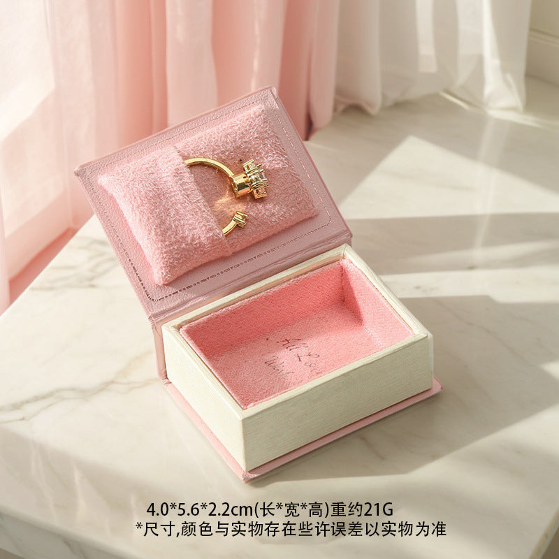 A clamshell jewelry box custom LOGO